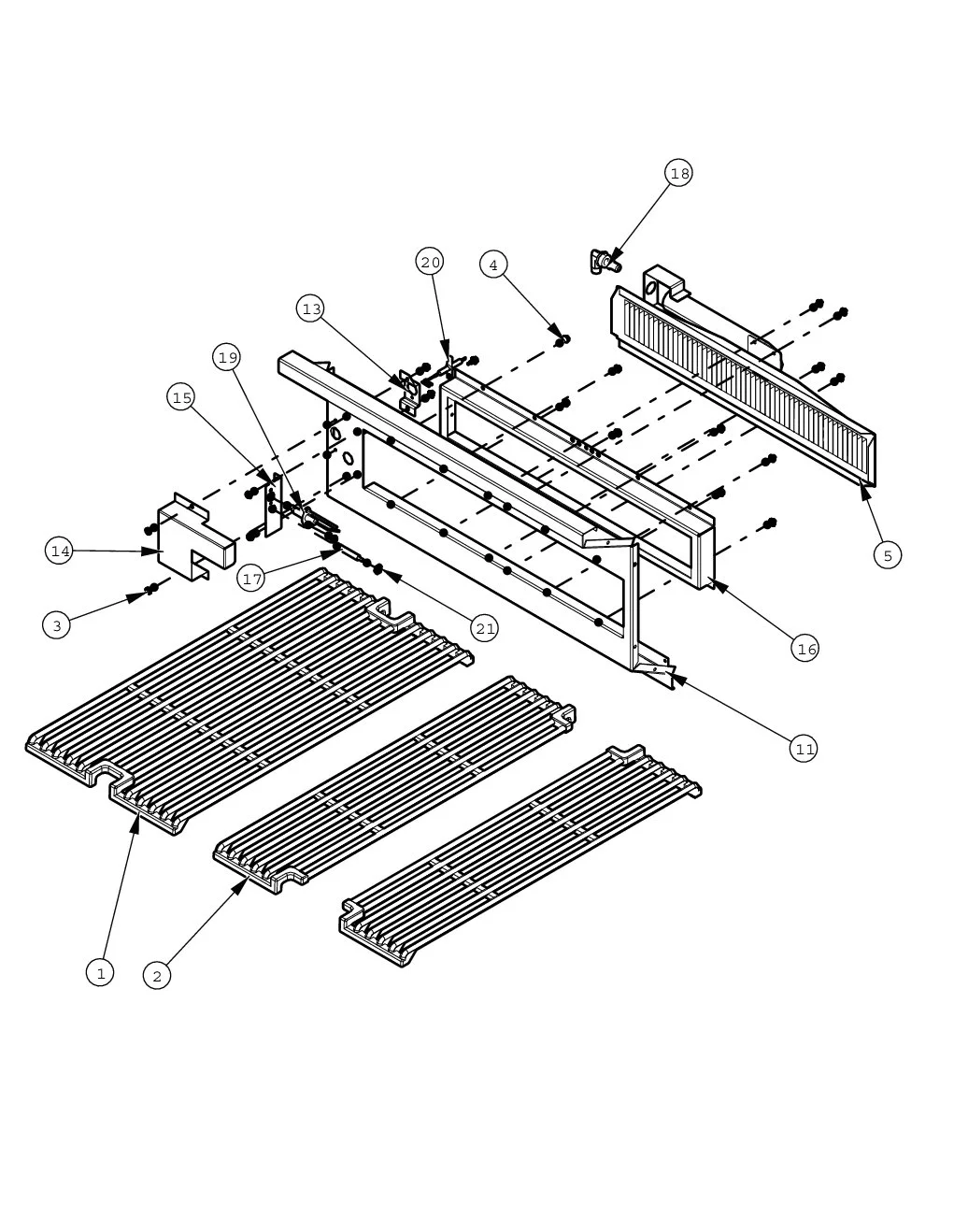 Viking VGBQ53002RE Grill IR Burner parts diagram