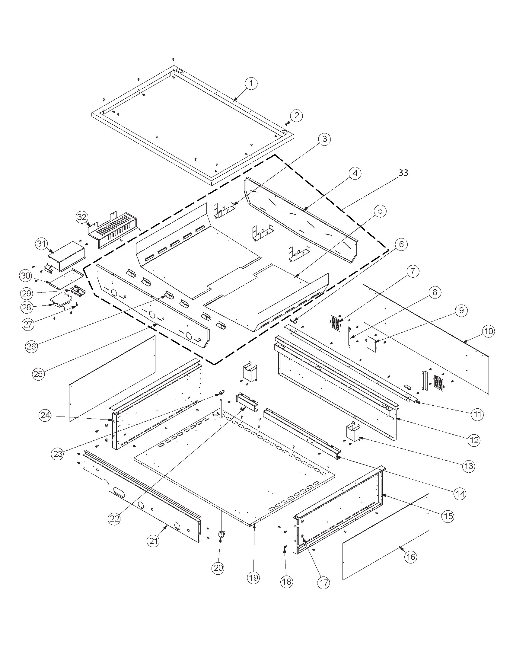 Viking VGBQ4103RE2 Grill Burner Box Area parts diagram