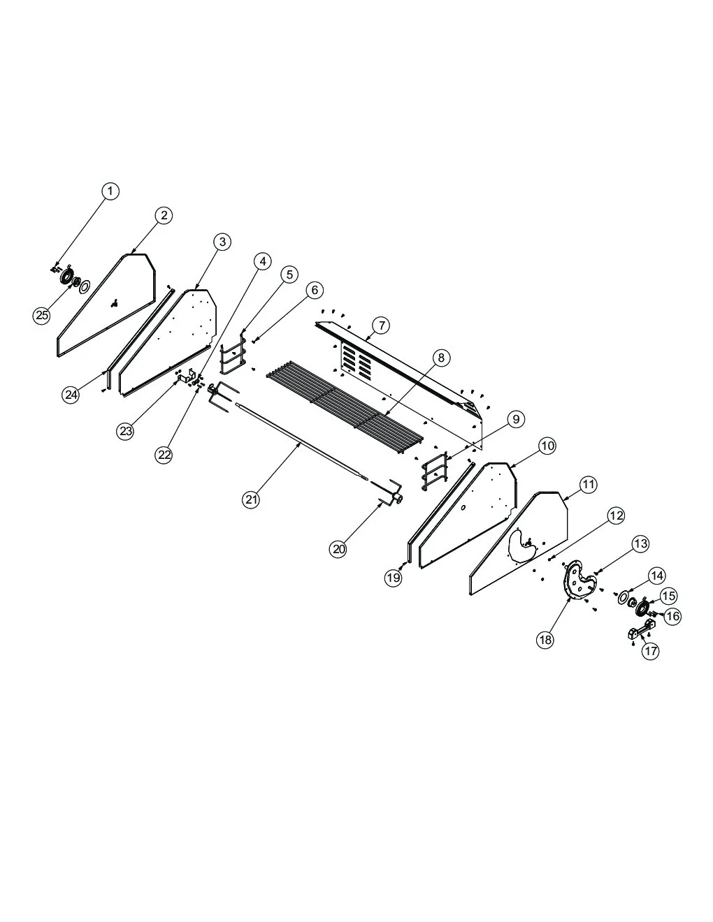 Viking VGBQ4103RE2 Grill Upper Grille Area parts diagram