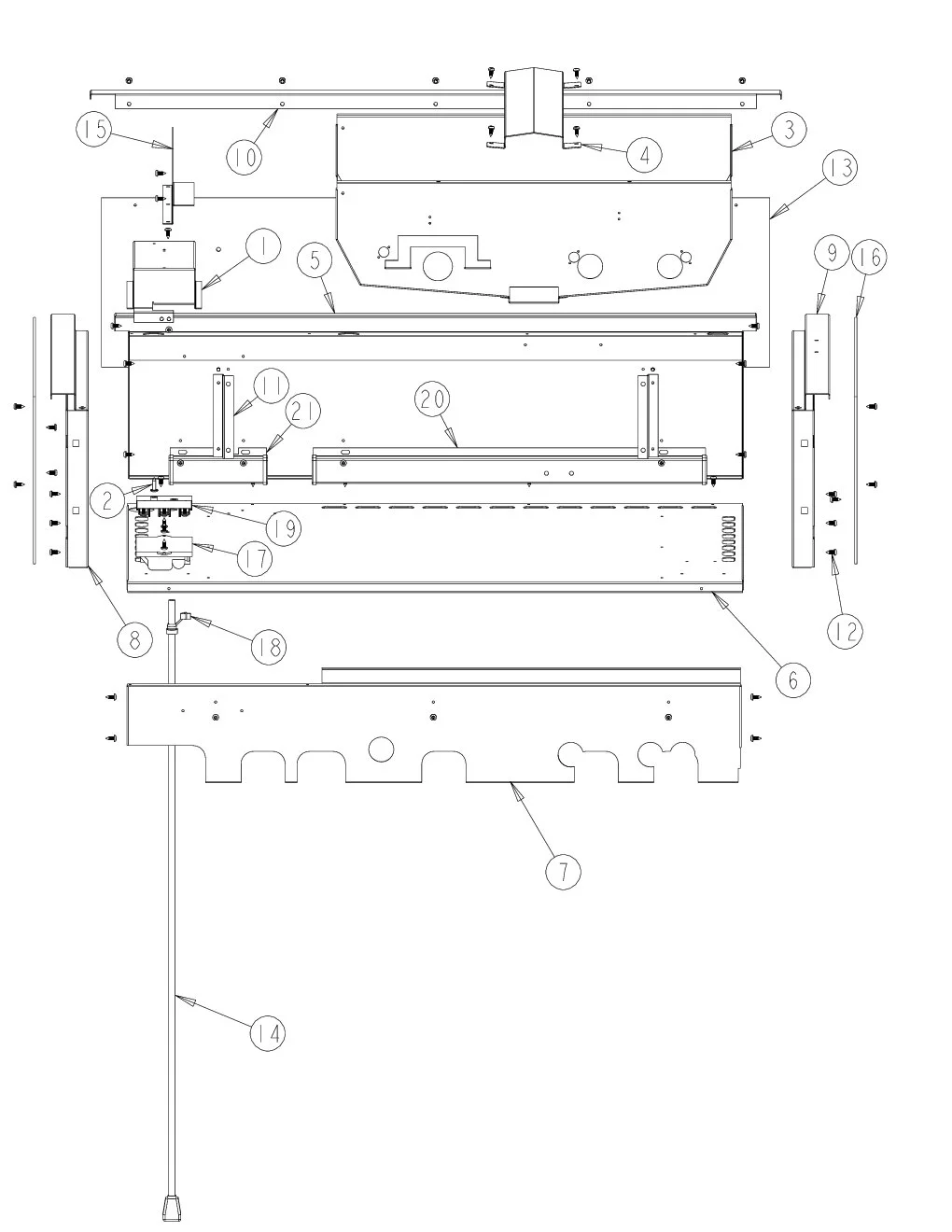 Viking VGBQ4122RE Grill Burner Box Area parts diagram