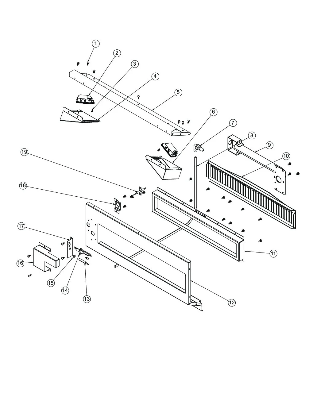 Viking VGBQ4122RE2 Grill Rotisserie Burner Area parts diagram