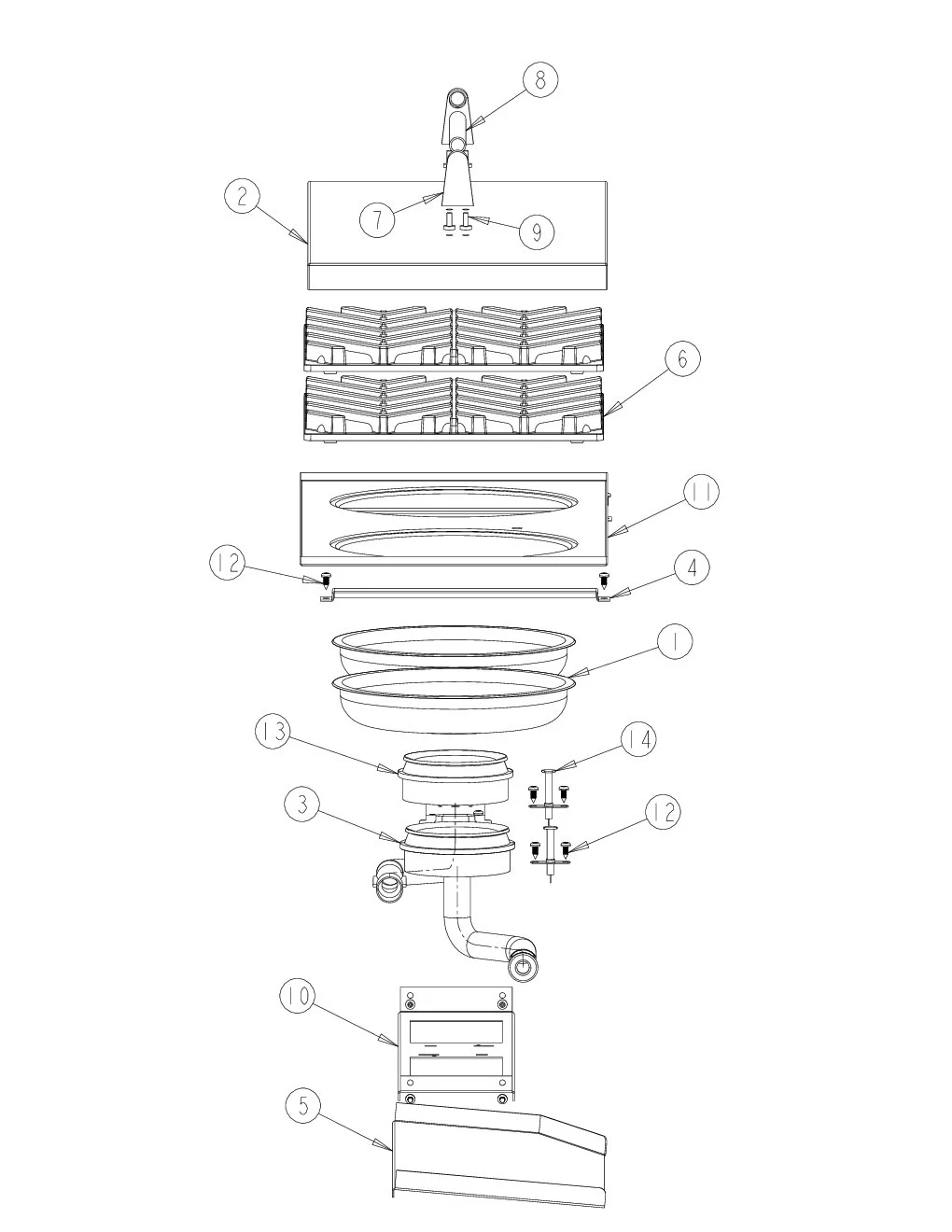 Viking VGBQ5323RE Grill Side Burner Area parts diagram