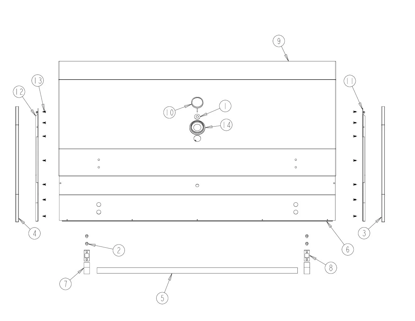 Viking VGBQ5304RE Grill Canopy Assembly parts diagram