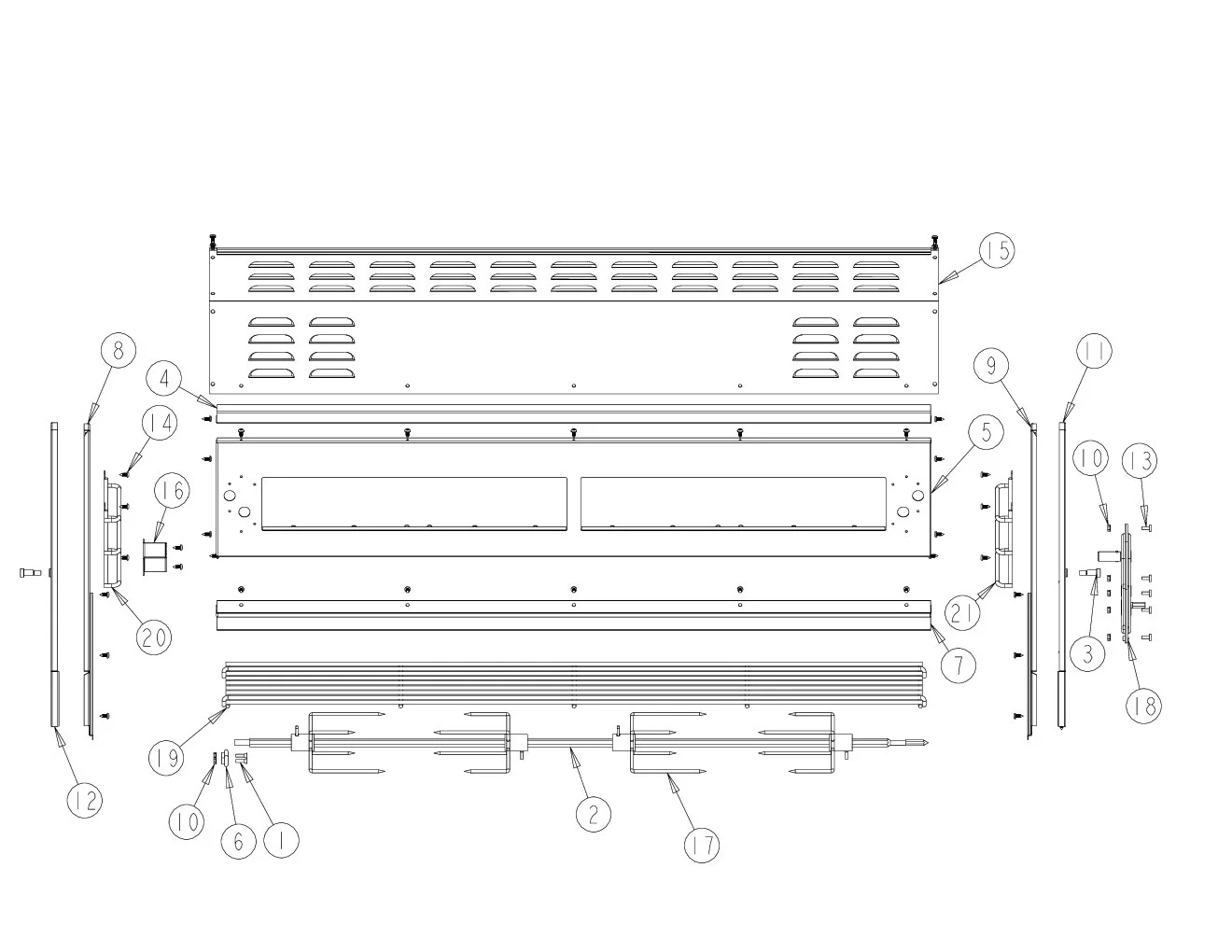 Viking VGBQ5304RE Grill Upper Grill Area parts diagram
