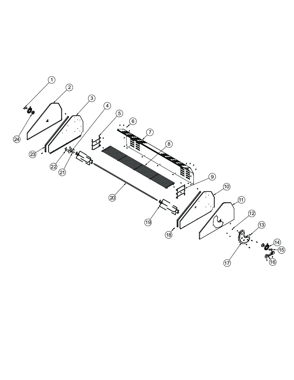 Viking VGBQ5304RE1 Grill Upper Grille Area parts diagram