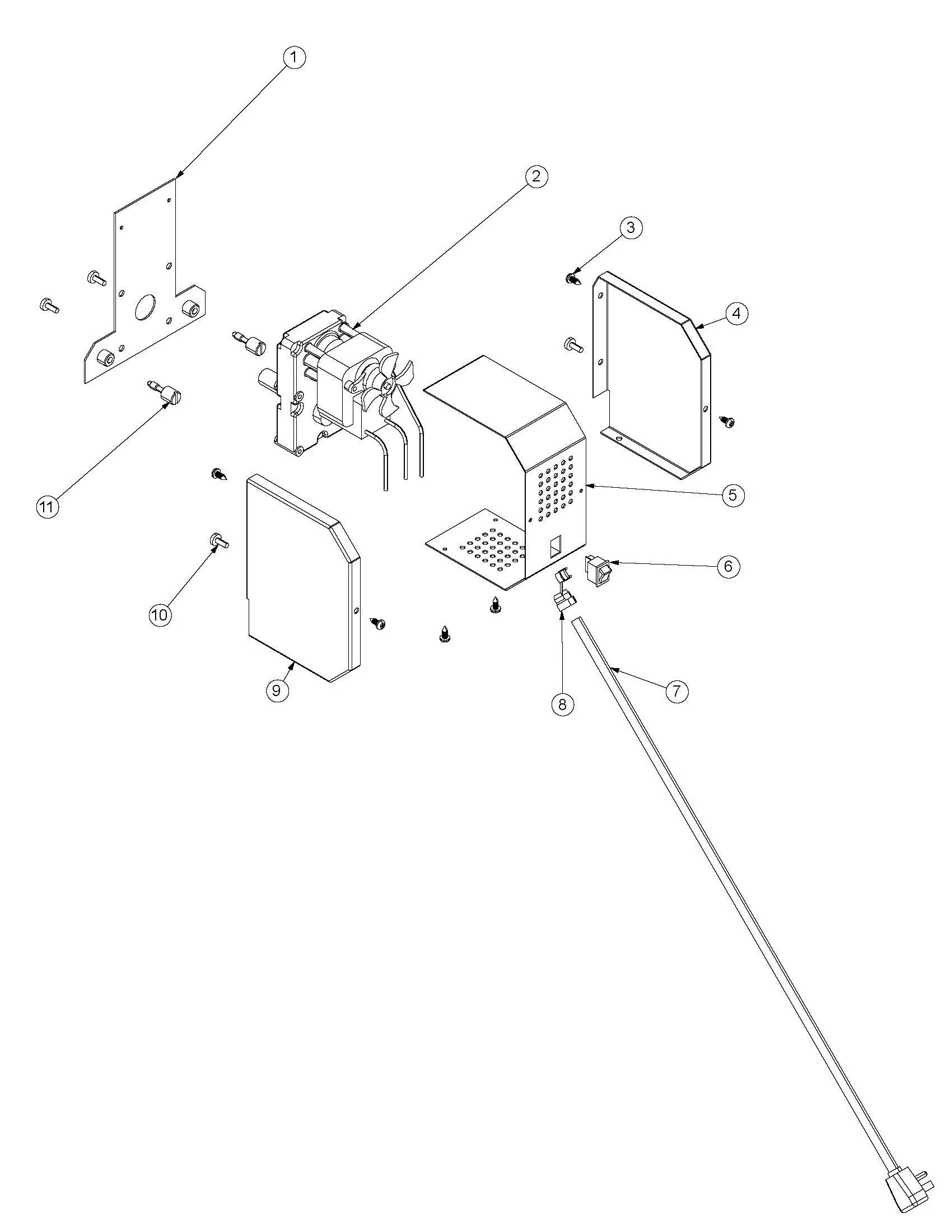 Viking VGBQ5304RT Grill Rotisserie Motor Assembly parts diagram
