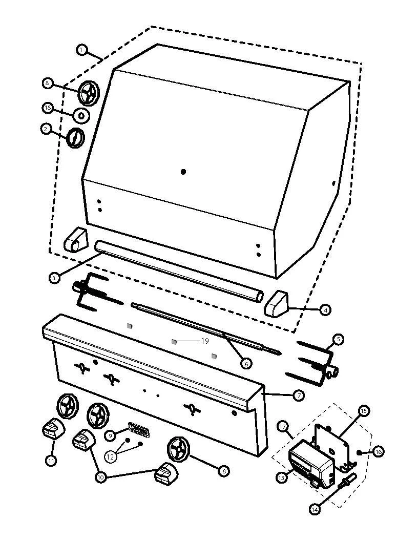 Viking VGBQ53024 Grill Decor parts diagram