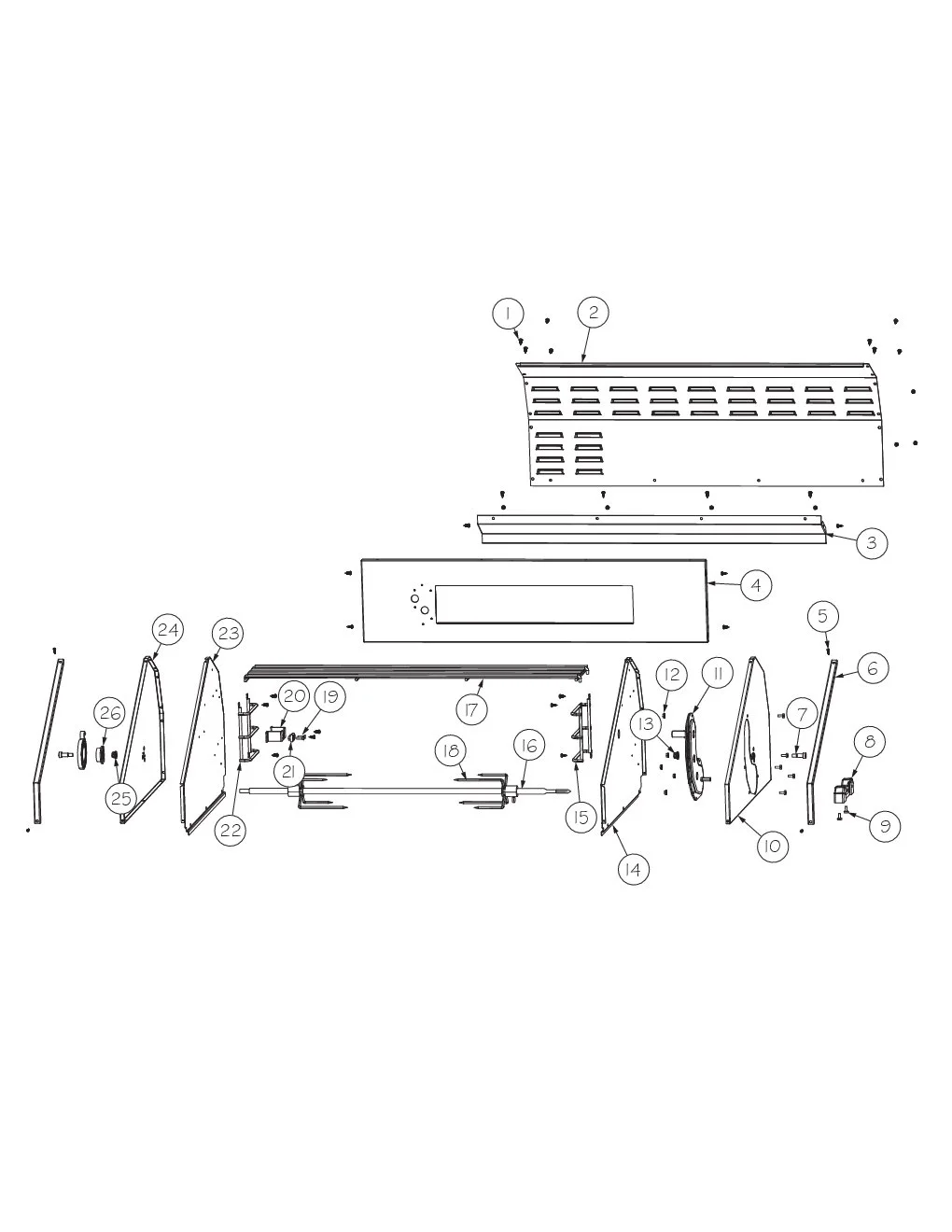 Viking VGBQ5323RE1 Grill Upper Grill Area parts diagram