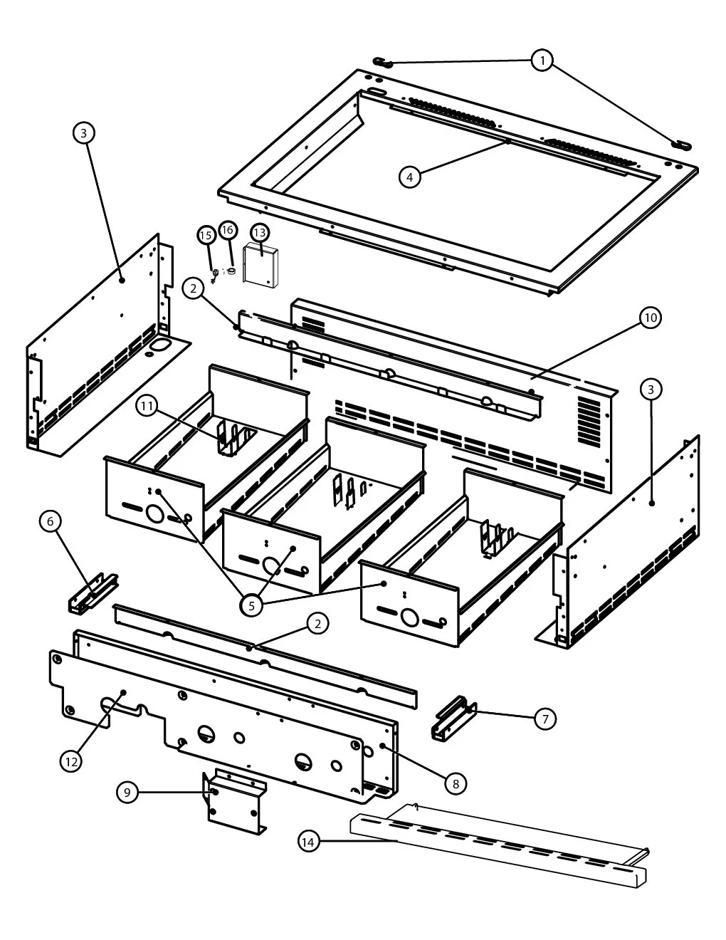 Viking VGBQ53624 Grill Base-lower parts diagram