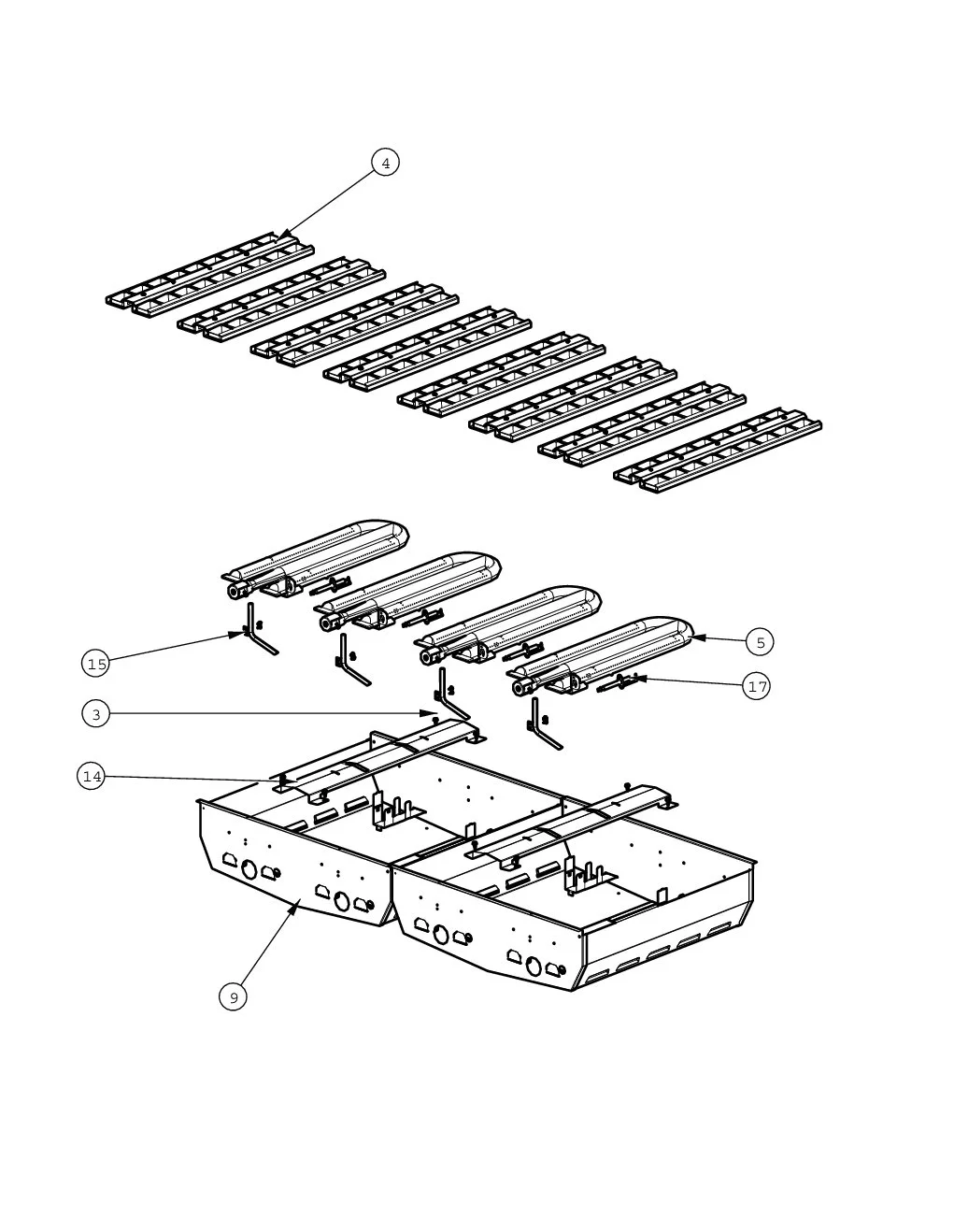 Viking VGBQ55404RE Grill Burner Box parts diagram