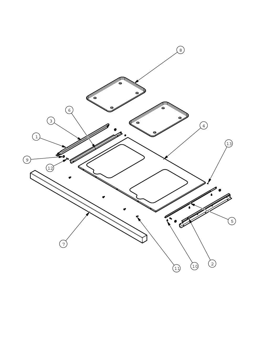 Viking VGBQ55404RE Grill Drip Tray parts diagram