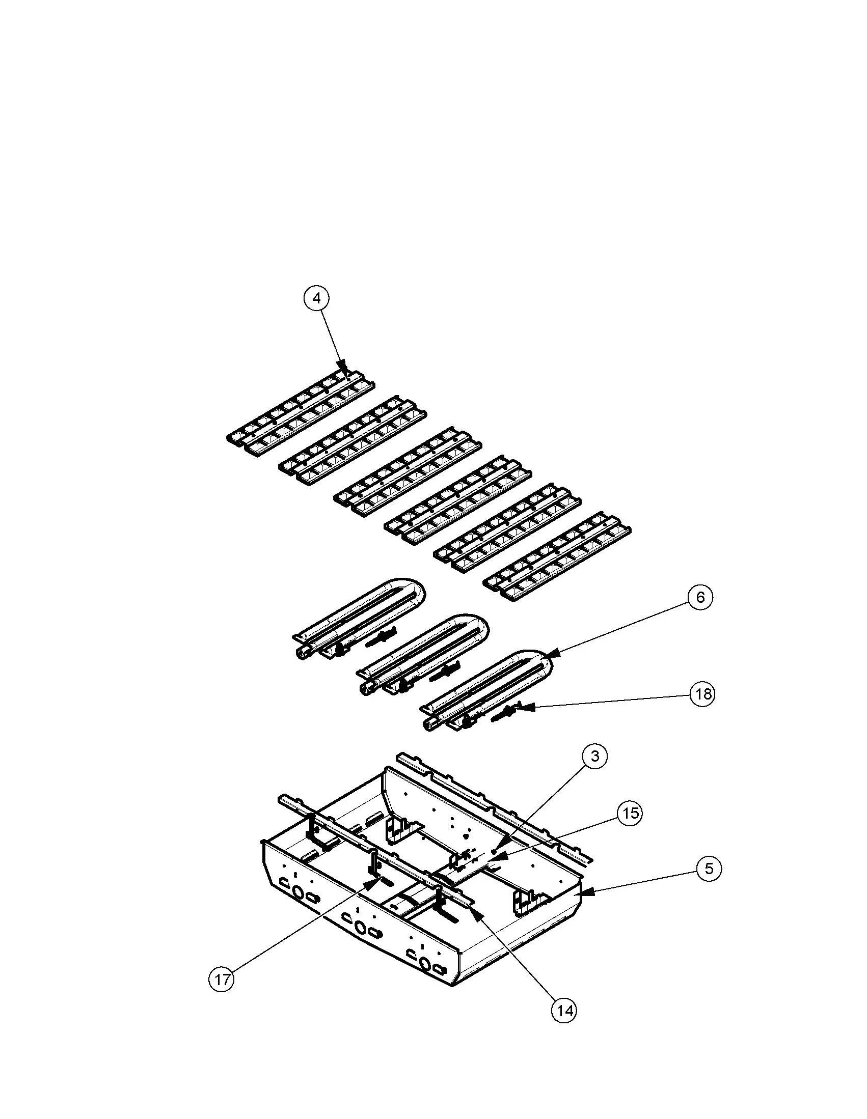 Viking VGBQ54203RE Grill Burner Box parts diagram