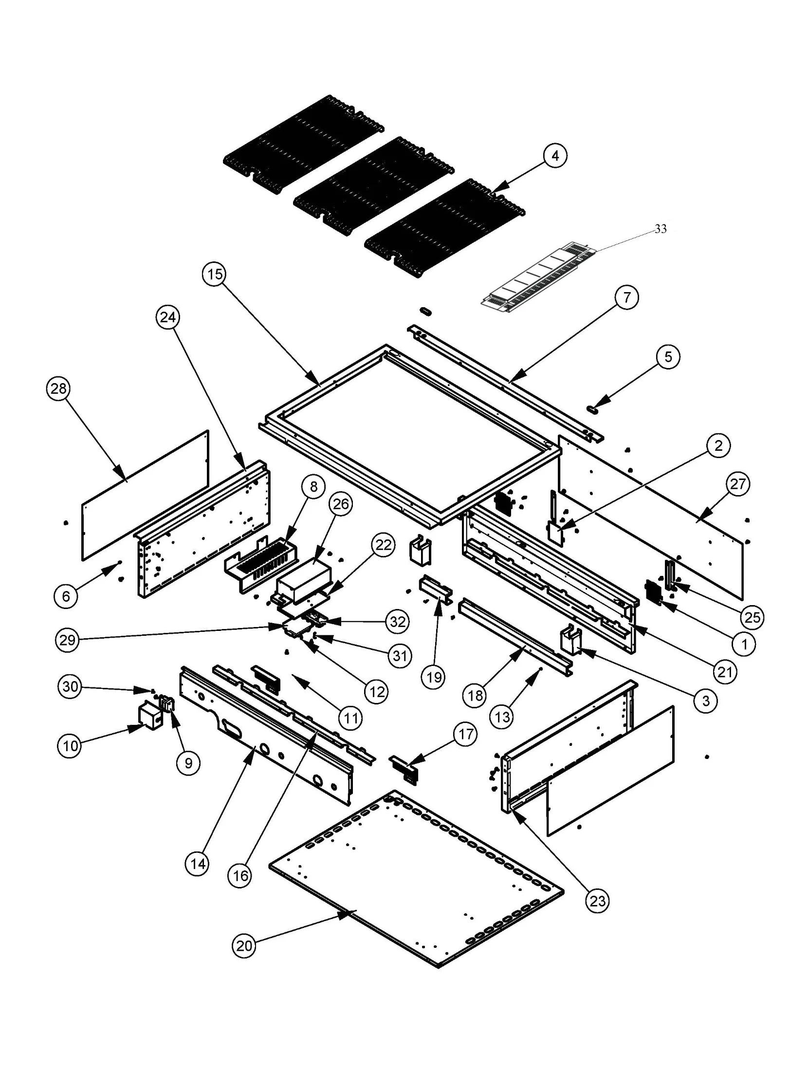Viking VGBQ54203RE Grill Base parts diagram
