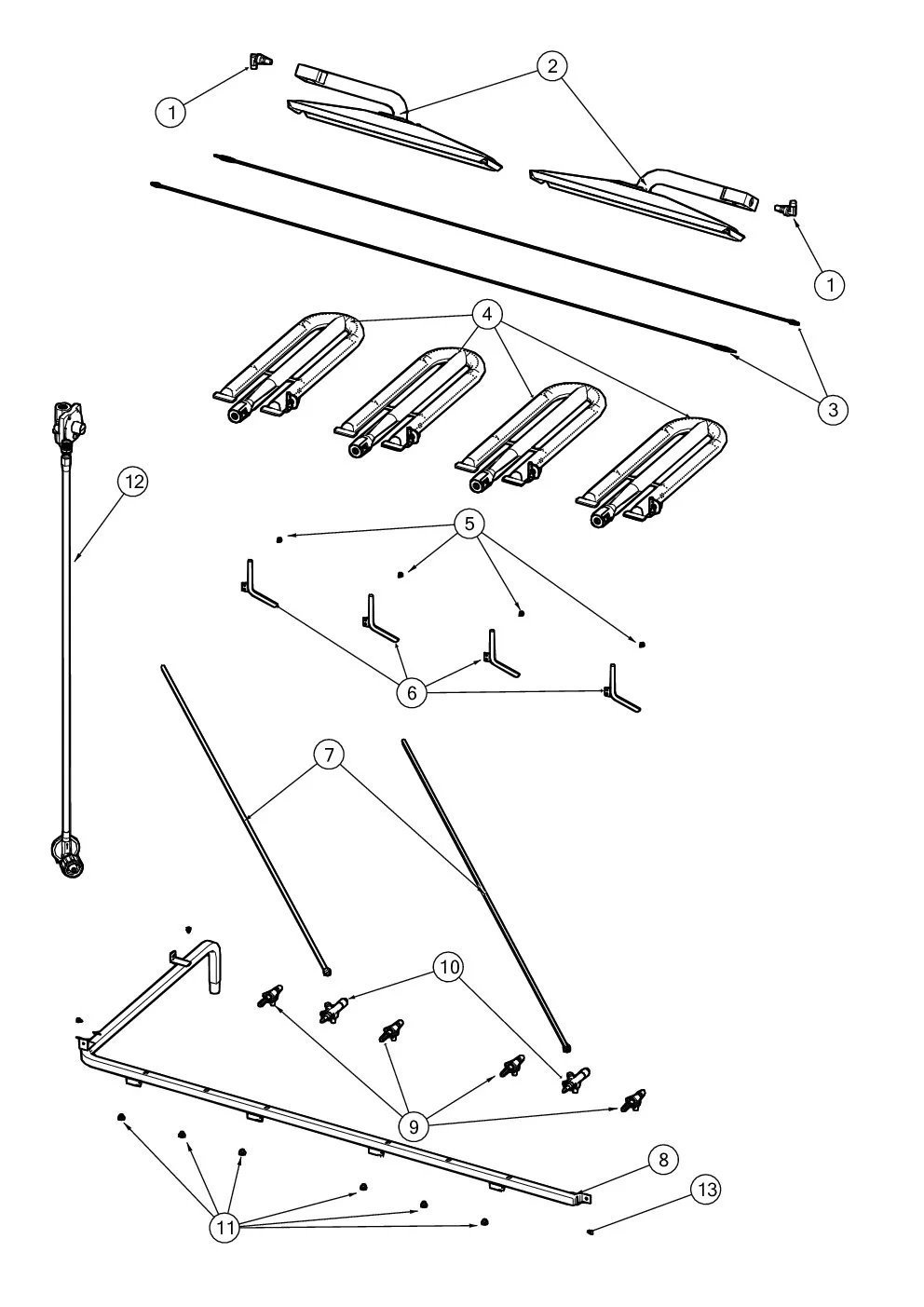 Viking VGBQ55424 Grill Gas parts diagram
