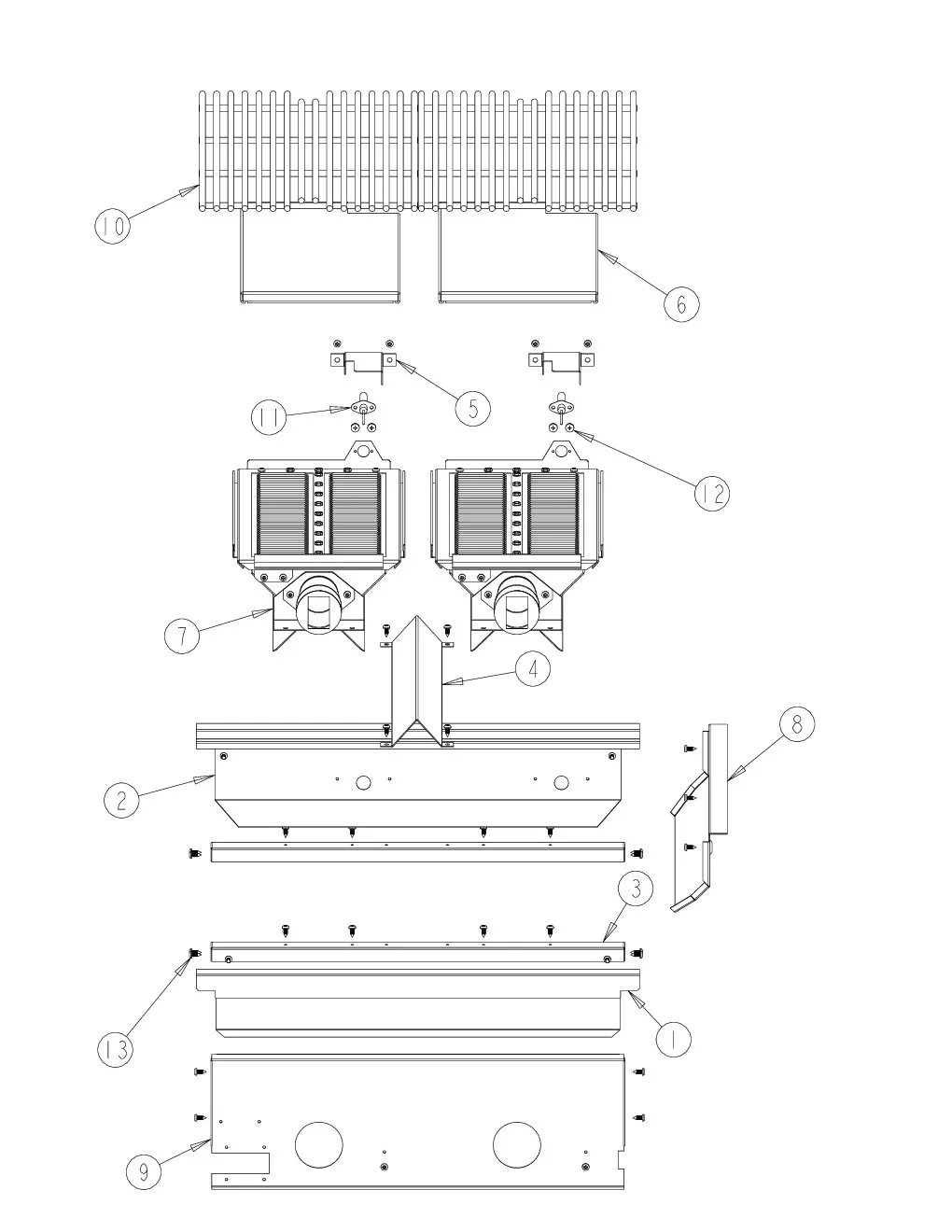 Viking VGIB242T Side Burner Burner Grate Area parts diagram