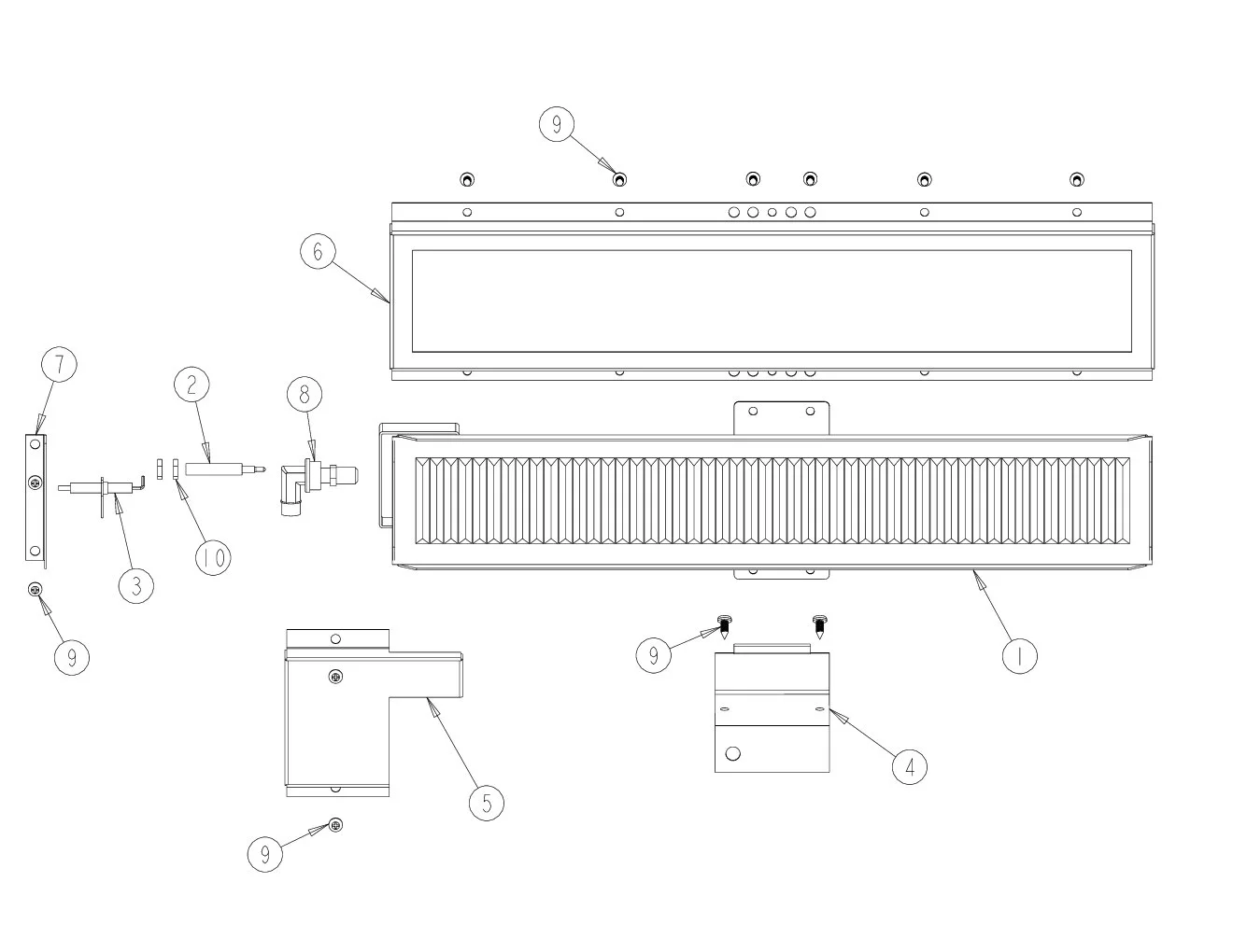 Viking VGIQ3002RT Grill Rotisserie Burner Area parts diagram