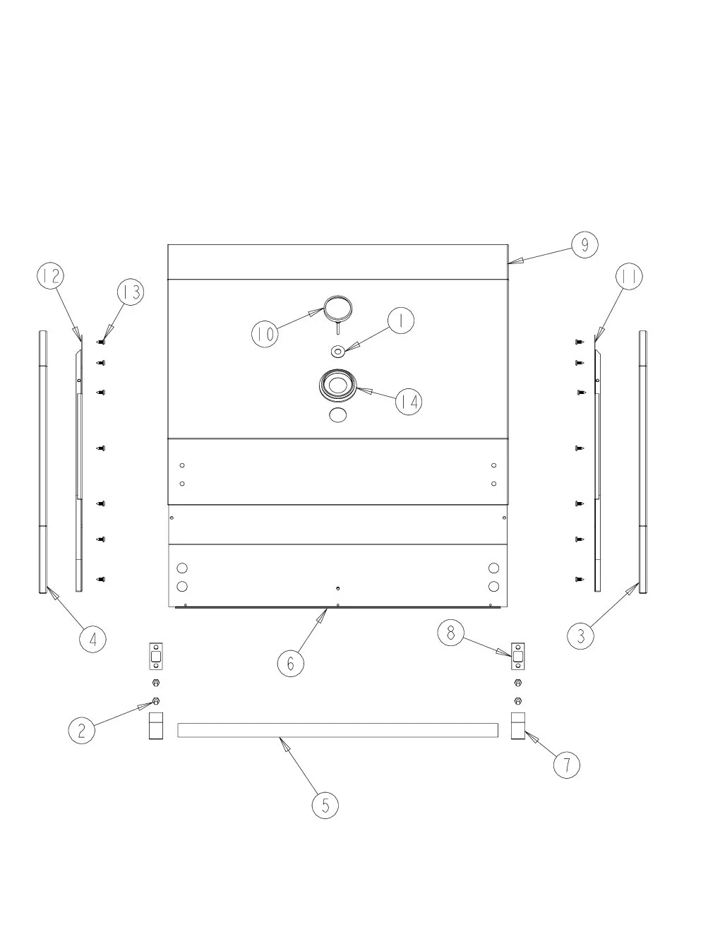 Viking VGIQ3002RT Grill Canopy Assembly parts diagram
