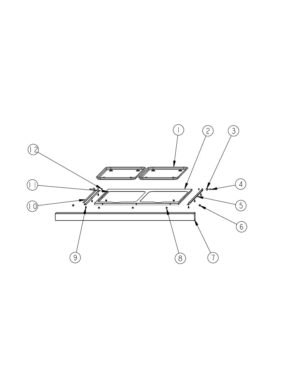 Viking VGIQ4122RT1 Grill Drip Tray parts diagram