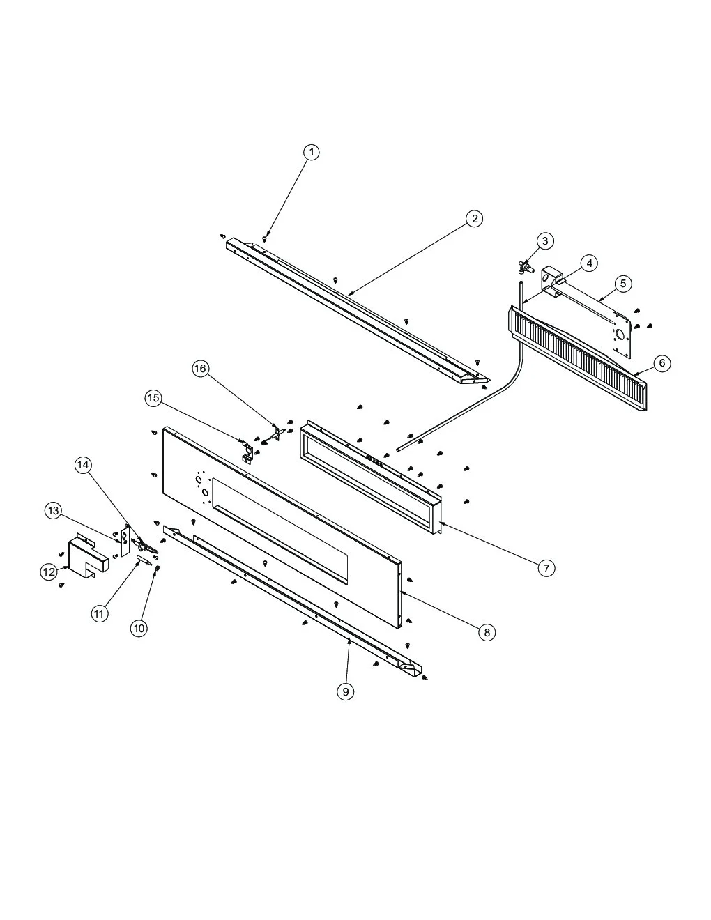Viking VGIQ4103RT2 Grill Rotisserie Burner Area parts diagram