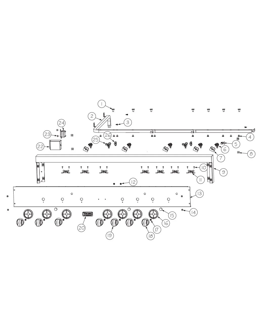 Viking VGIQ5304RE1 Grill Control Area parts diagram