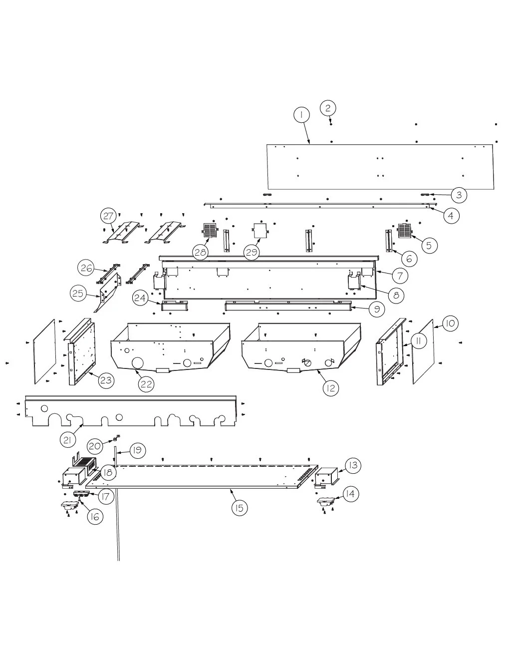 Viking VGIQ5304RE1 Grill Burner Box Area parts diagram