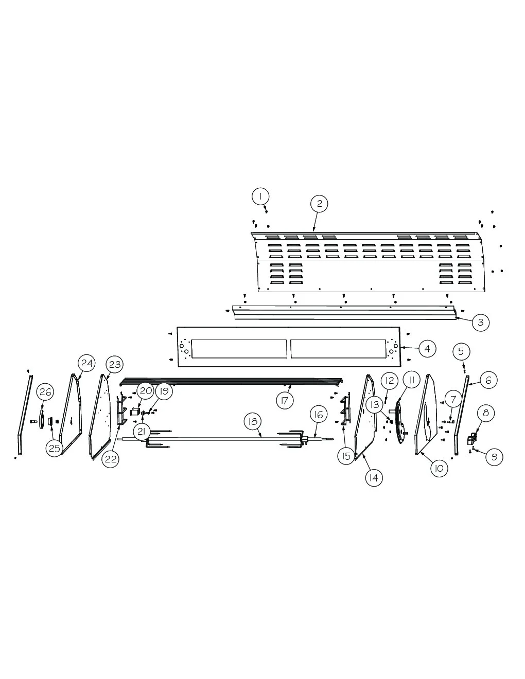 Viking VGIQ5304RE1 Grill Upper Grill Area parts diagram