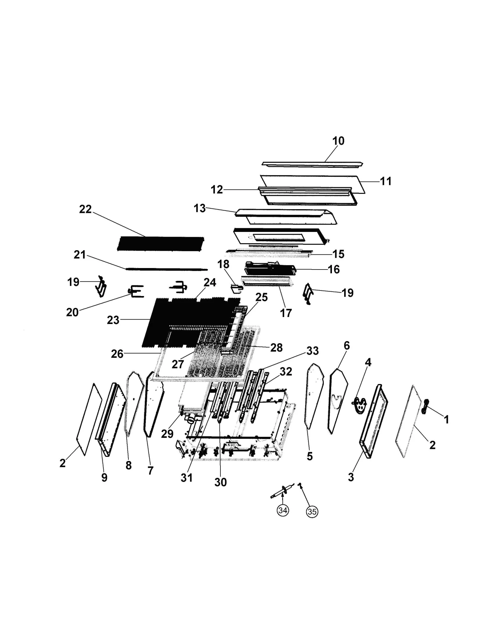 Viking VGIQ4103RT Grill Burner-grate Assembly parts diagram