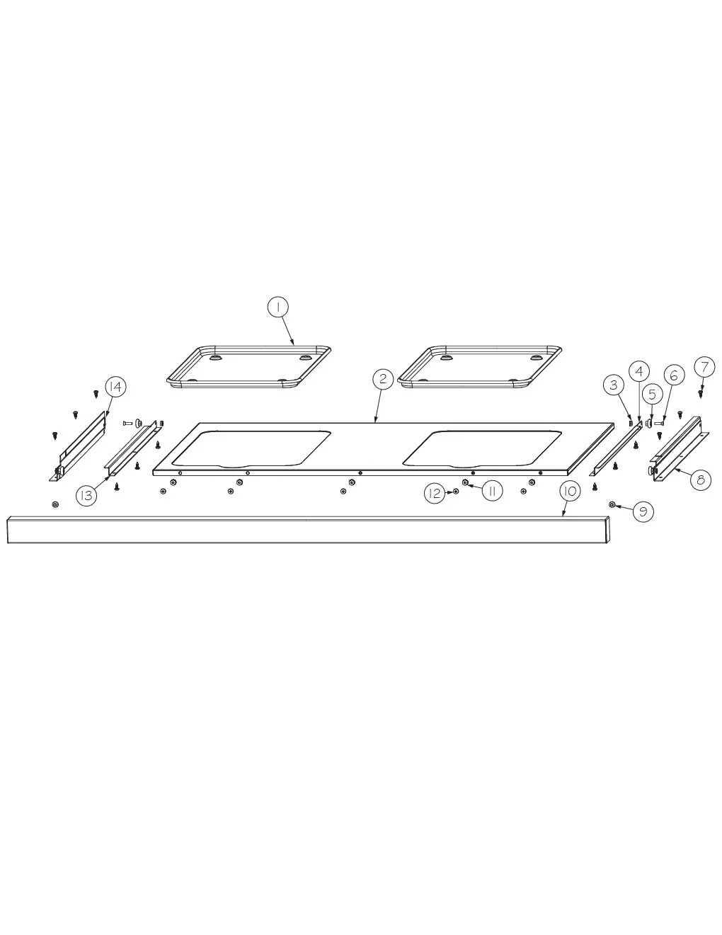 Viking VGIQ5323RE1 Grill Drip Tray parts diagram