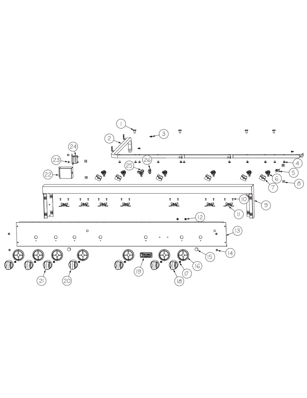 Viking VGIQ5323RE1 Grill Control Area parts diagram