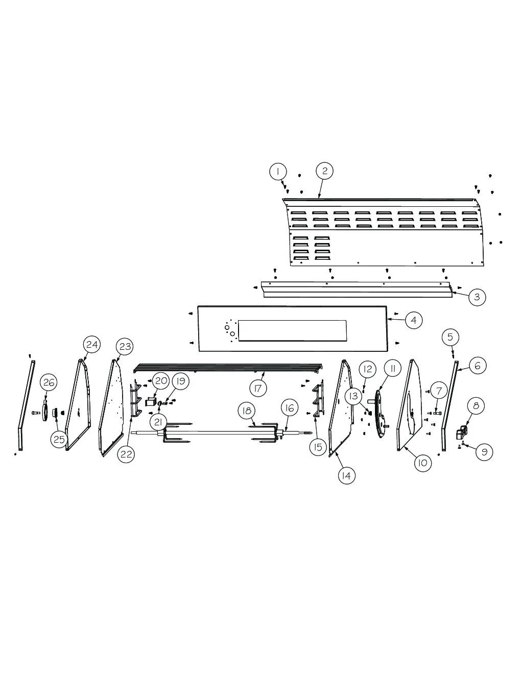 Viking VGIQ5323RE1 Grill Upper Grill Area parts diagram
