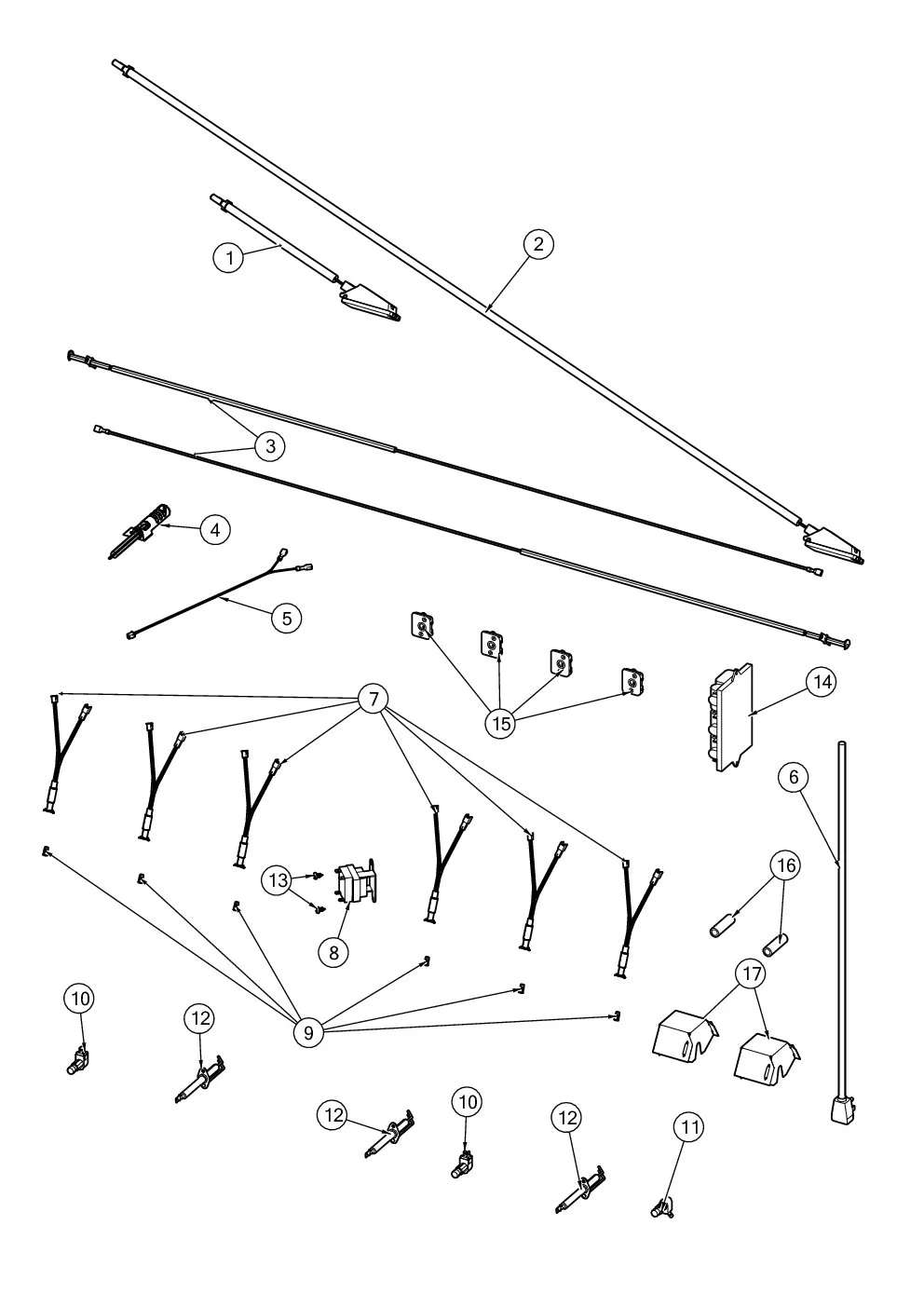 Viking VGIQ55424 Grill Electrical parts diagram