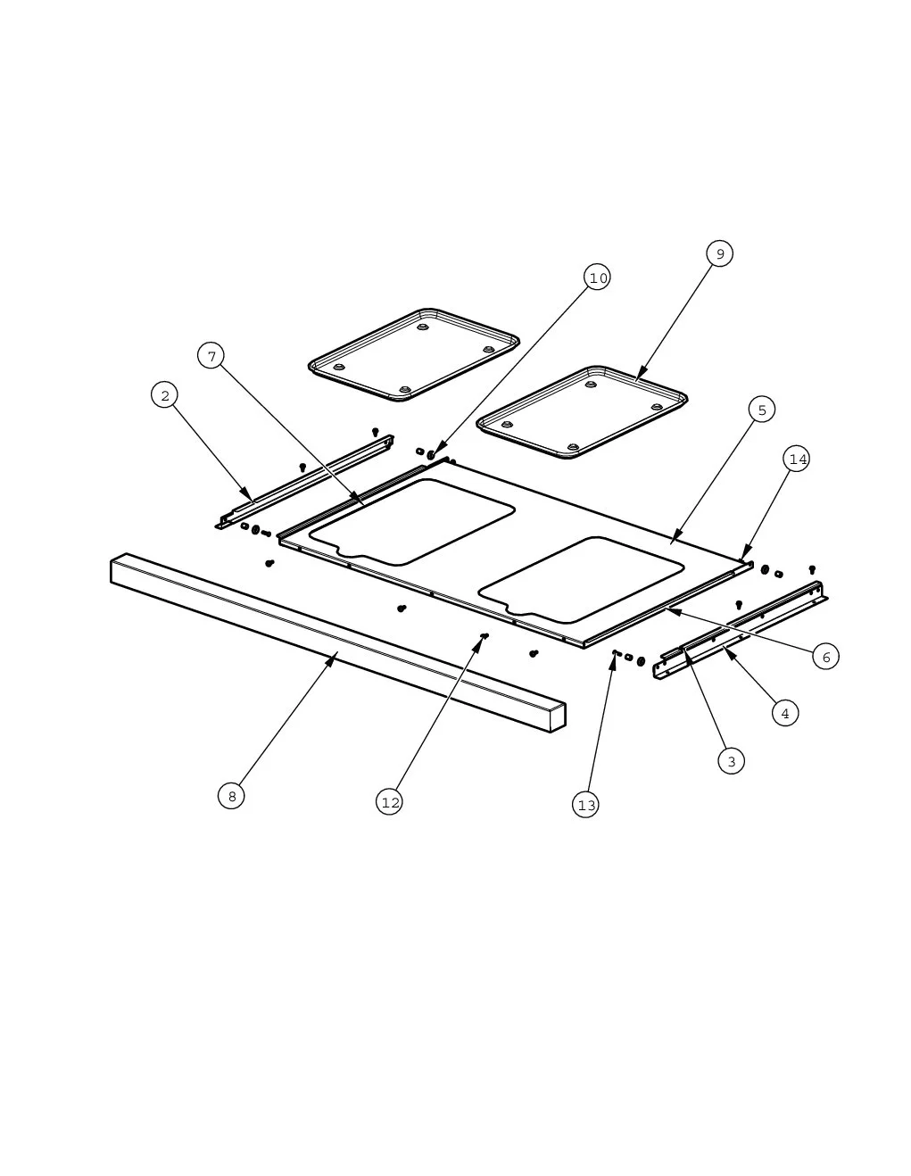 Viking VGIQ55404RE Grill Drip Tray parts diagram