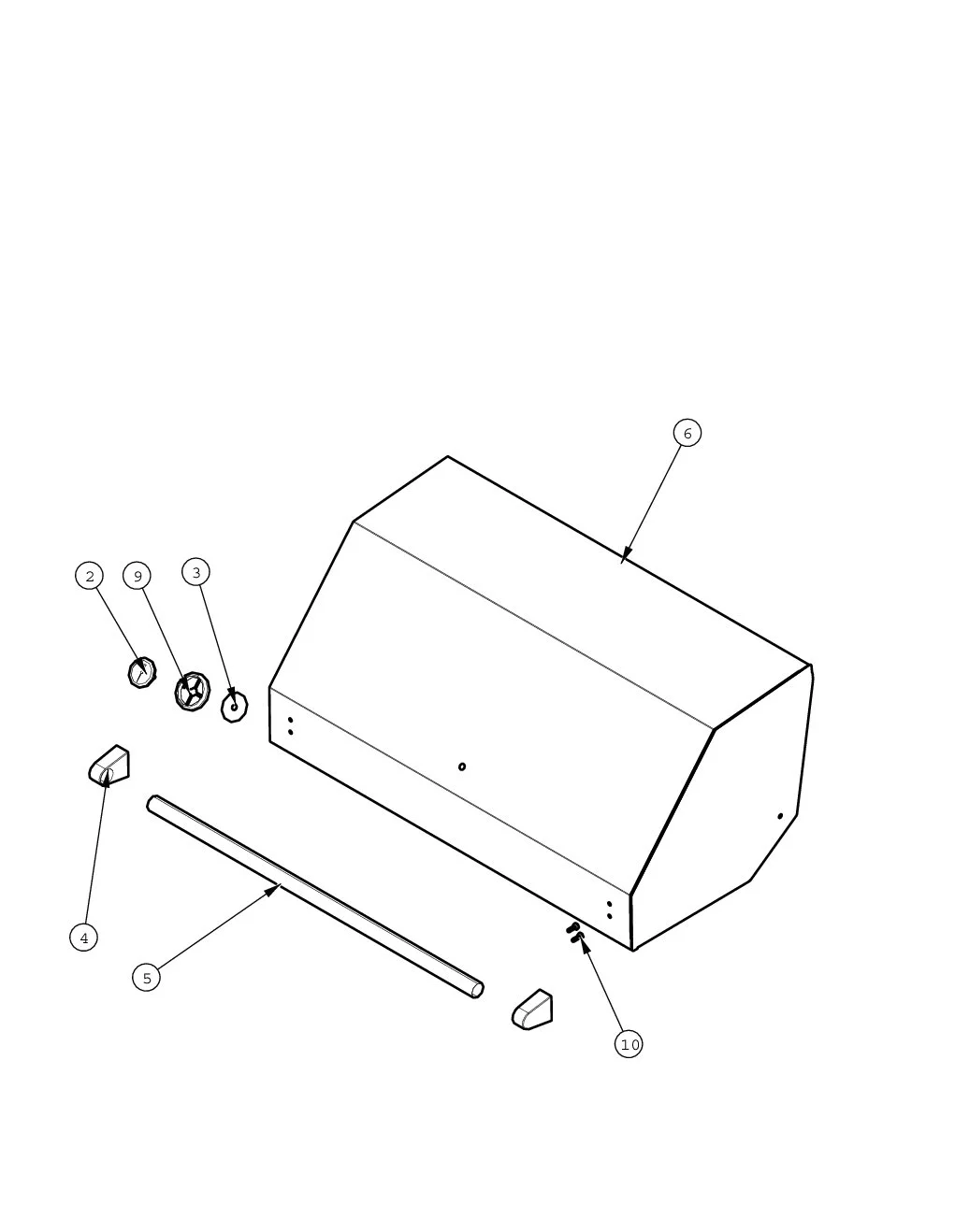 Viking VGIQ54203RE Grill Canopy parts diagram
