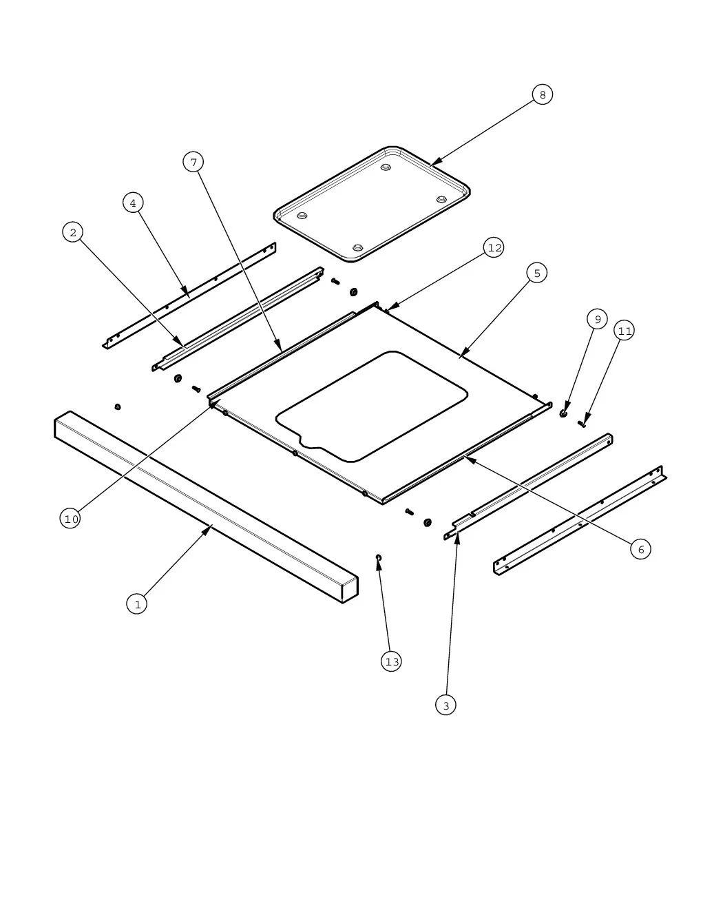 Viking VGIQ54203RE Grill Drip Tray parts diagram