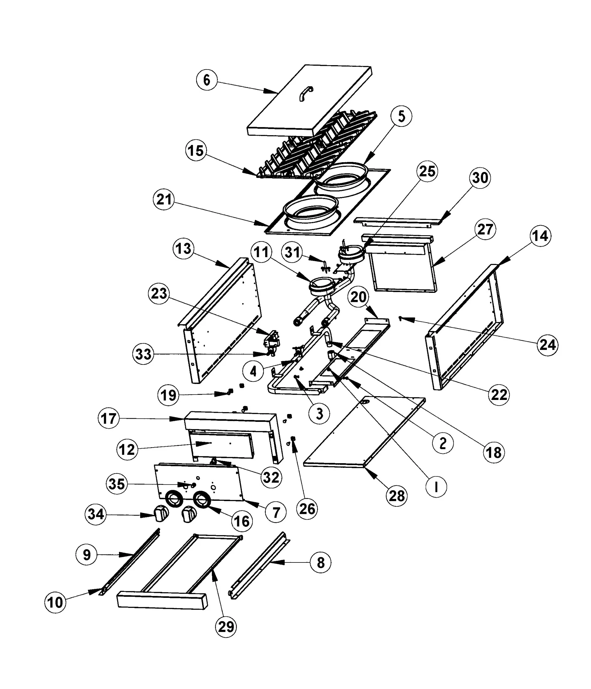 Viking VGSB152T Side Burner Side Burners parts diagram