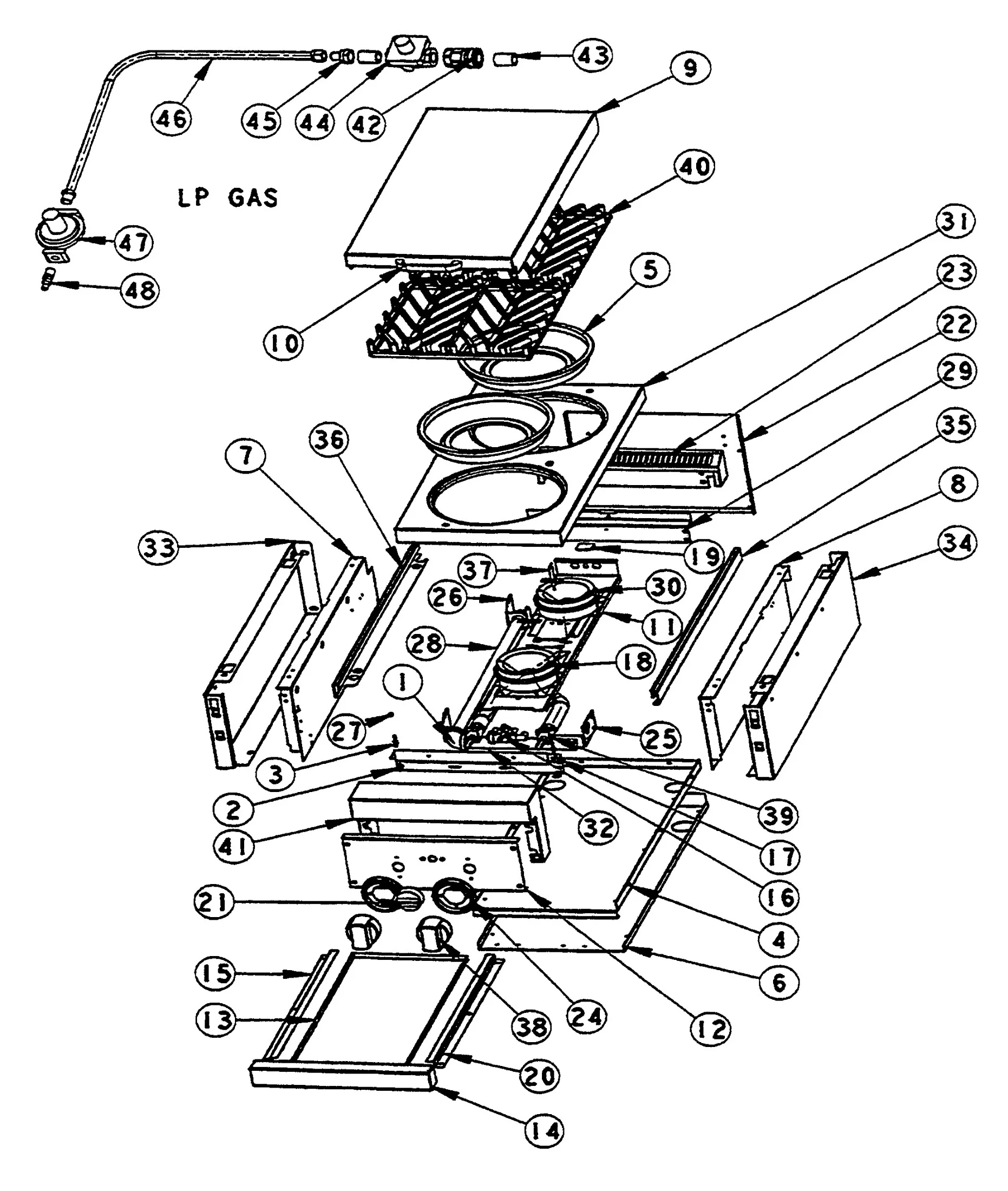 Viking VGSB122 Side Burner Vgsb 122-122S Side Burner Assembly parts diagram