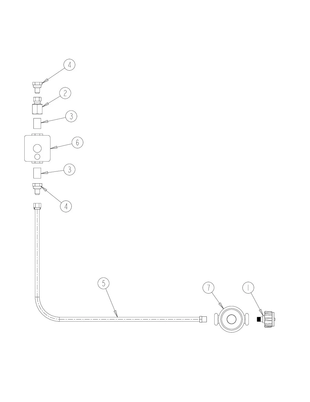 Viking VGSB244T Side Burner LP Gas Assembly parts diagram