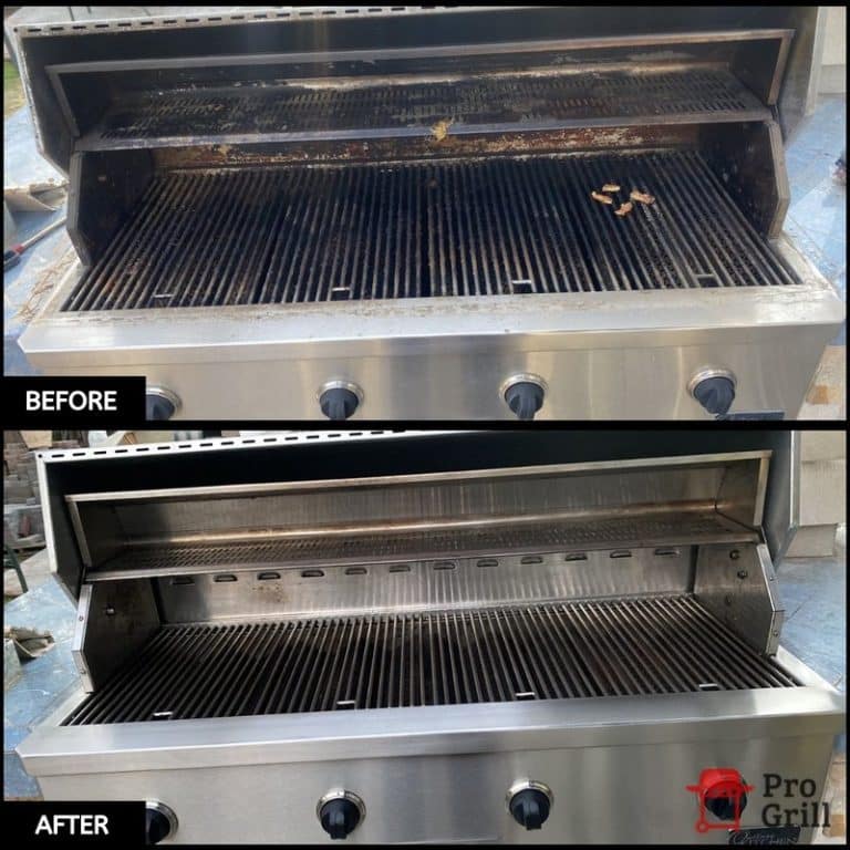 Grill Cleaning Before and After